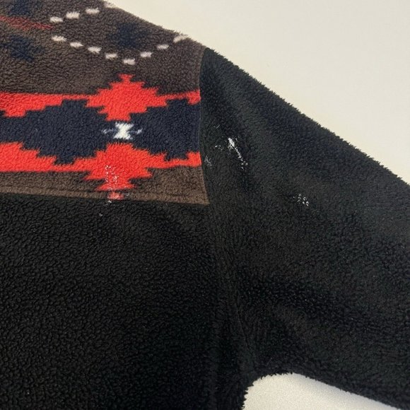 Vintage Angderson Aztec Fleece Sweatshirt Adult Small Black Long Sleeve Outdoor - Picture 5 of 10